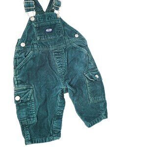 Vintage Old Navy Forest Green Corduroy Overall Pants 3-6 months